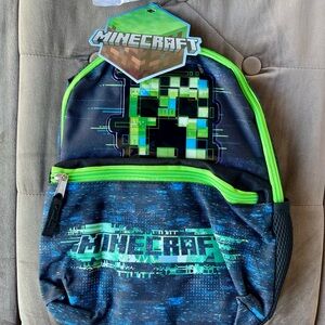 Minecraft Blue and Green Small Backpack